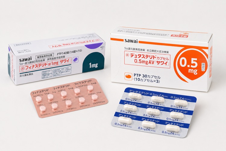 男性のAGA治療薬（フィナステリド・デュタステリド）のイメージ